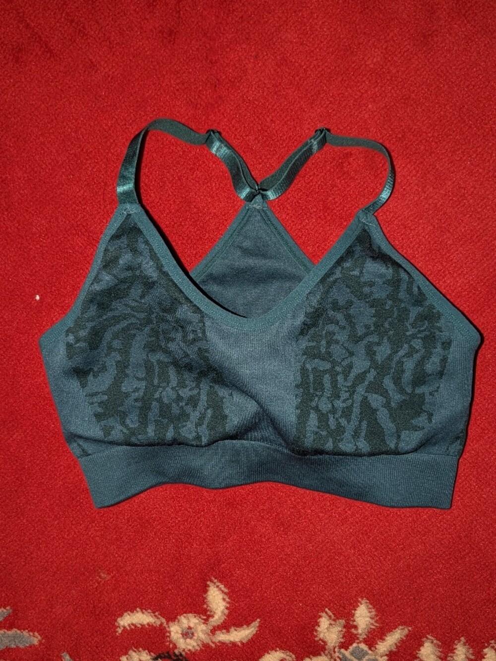 Seamless Black Patterned Bralette - Women Intimates